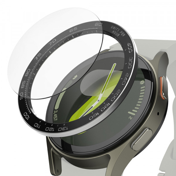 Rama Protectie Ringke Premium Styling pentru Samsung Galaxy Watch7 44mm, Model 1, Neagra