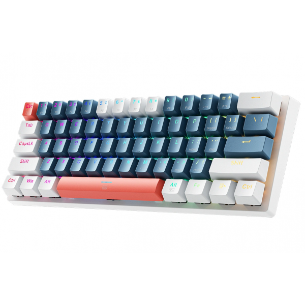 Tastatura Gaming Wired USB Machenike K500-B61 Mechanical, RGB, Backlight Maro, Albastra Alba