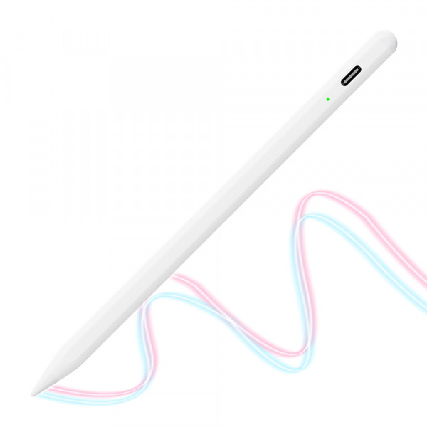 Touch Pen Techsuit AC10-CP pentru Apple iPad, Versiune Activ, Alb